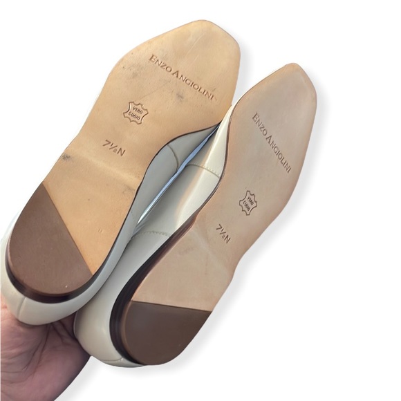 Enzo Angiolini Blush Cream Flat Loafers Size 7N New with Box - Picture 5 of 11